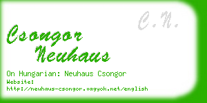 csongor neuhaus business card